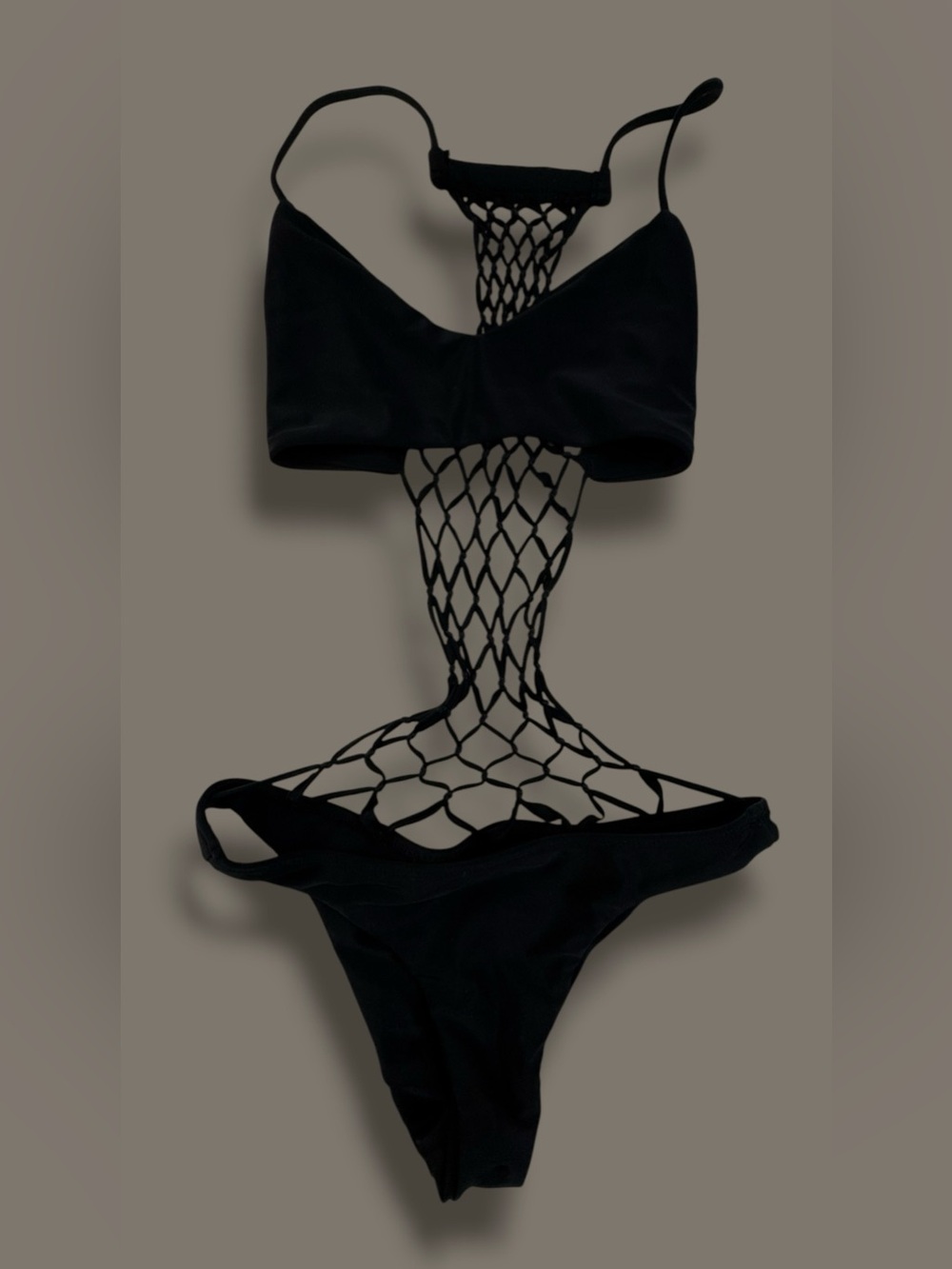 Mikoh Women's Swimwear  Black One Piece Brand Medium Net